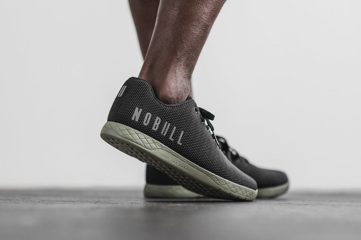 Nobull Superfabric Trainer Skor Herr Svarta Mörkgröna | UL1365478