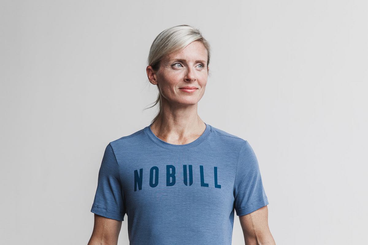 Nobull T-Shirt Dam Blå | QL3925607