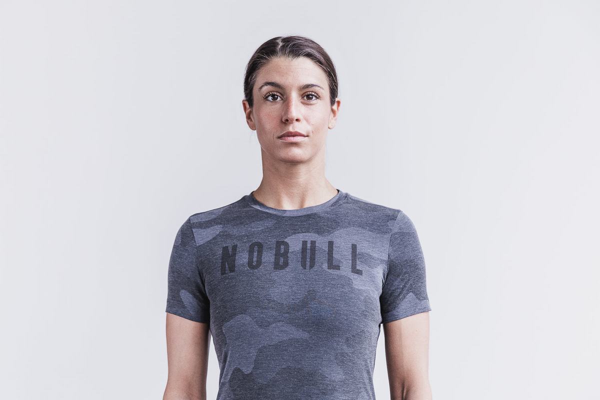 Nobull T-Shirt Dam Grå Camo | EL9321760