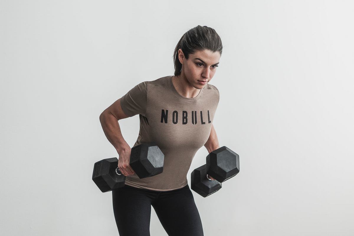 Nobull T-Shirt Dam Ljusbruna | VQ6510498