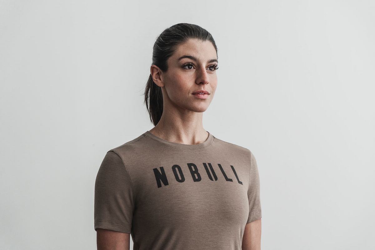 Nobull T-Shirt Dam Ljusbruna | VQ6510498