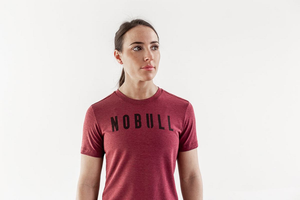 Nobull T-Shirt Dam Röda | BL4125096