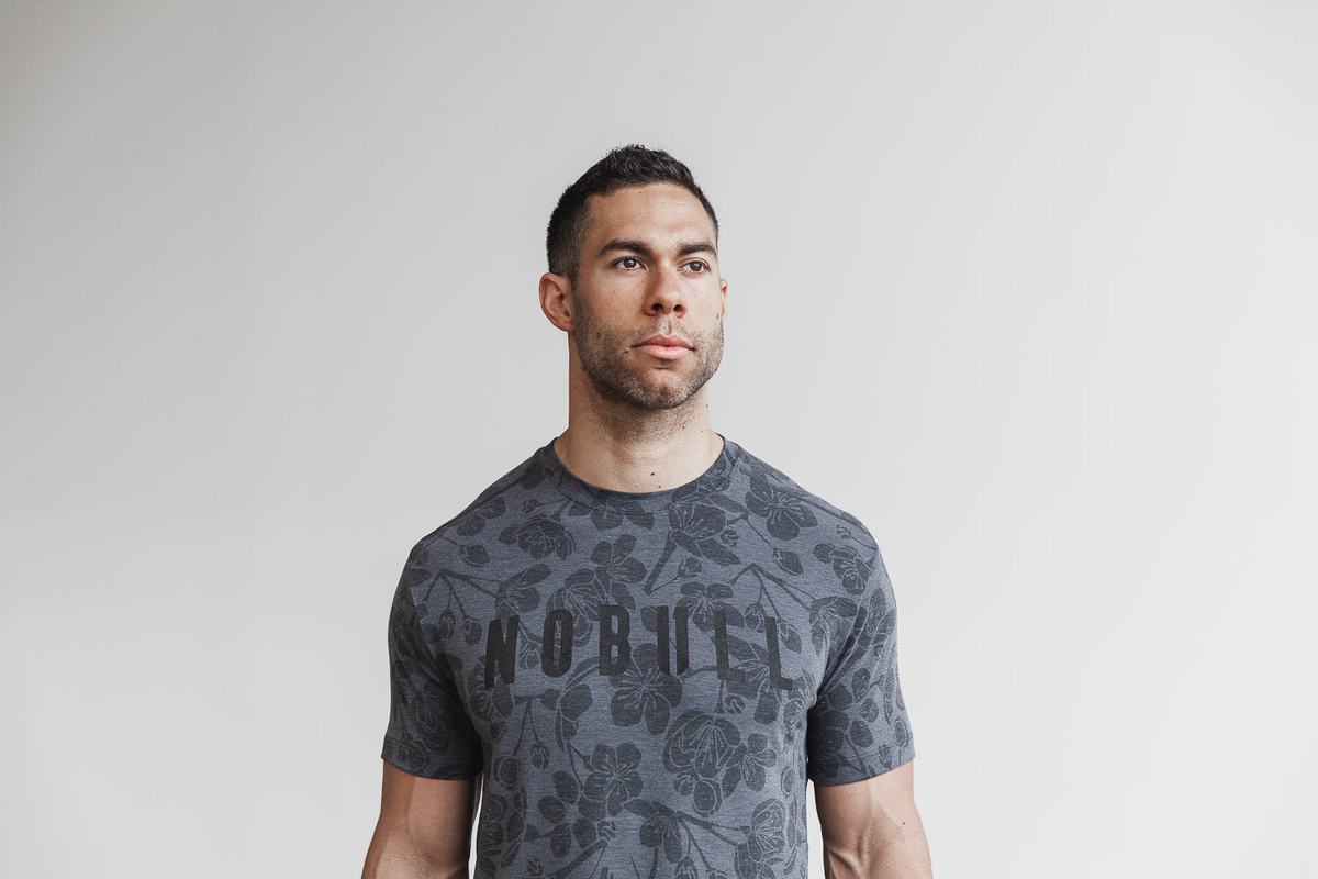 Nobull T-Shirt Herr Grå Rosa | EV2831540