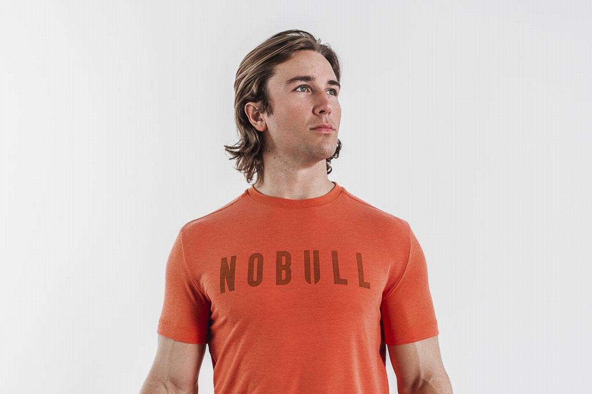 Nobull T-Shirt Herr Orange | AC4291375