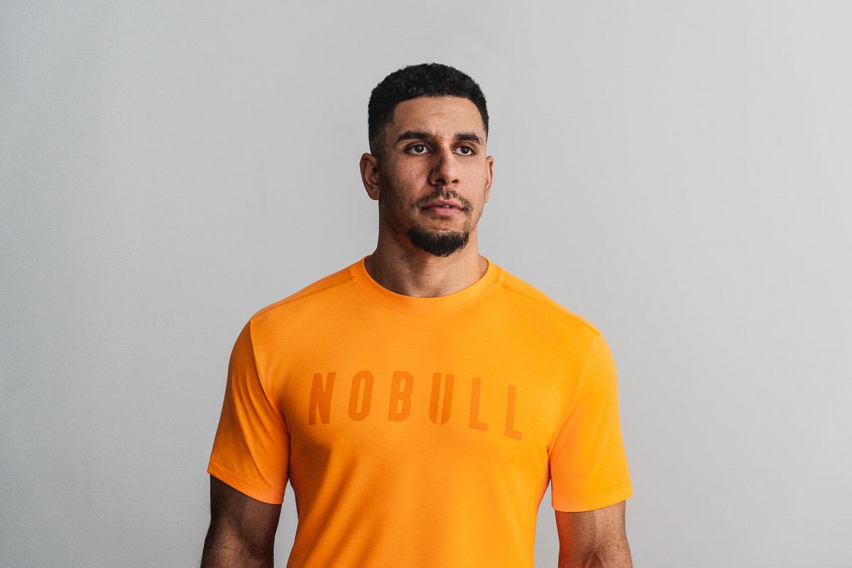 Nobull T-Shirt Herr Orange | MI2943750