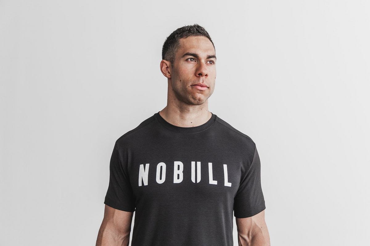 Nobull T-Shirt Herr Svarta Vita | DT4751603