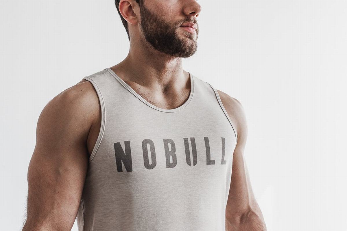 Nobull Tank Linne Herr Beige | QH4372569