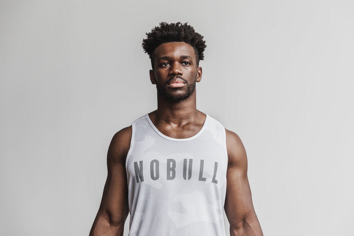 Nobull Tank Linne Herr Vita Camo | EG6419057