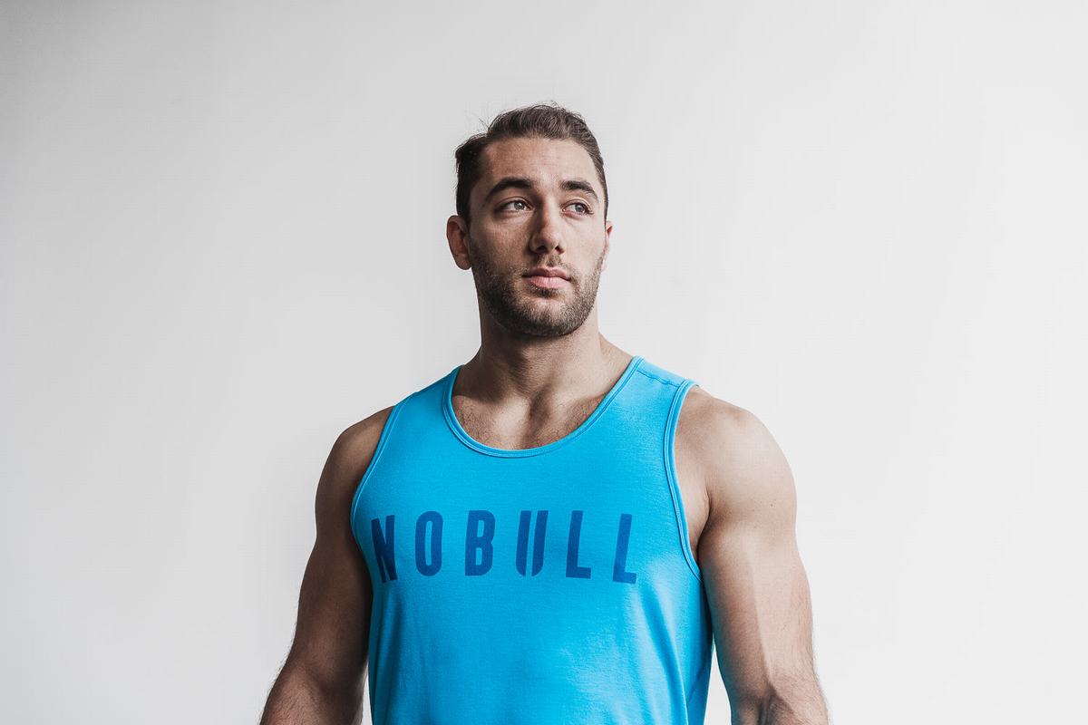 Nobull Tank Neon Linne Herr Blå | IZ9354276