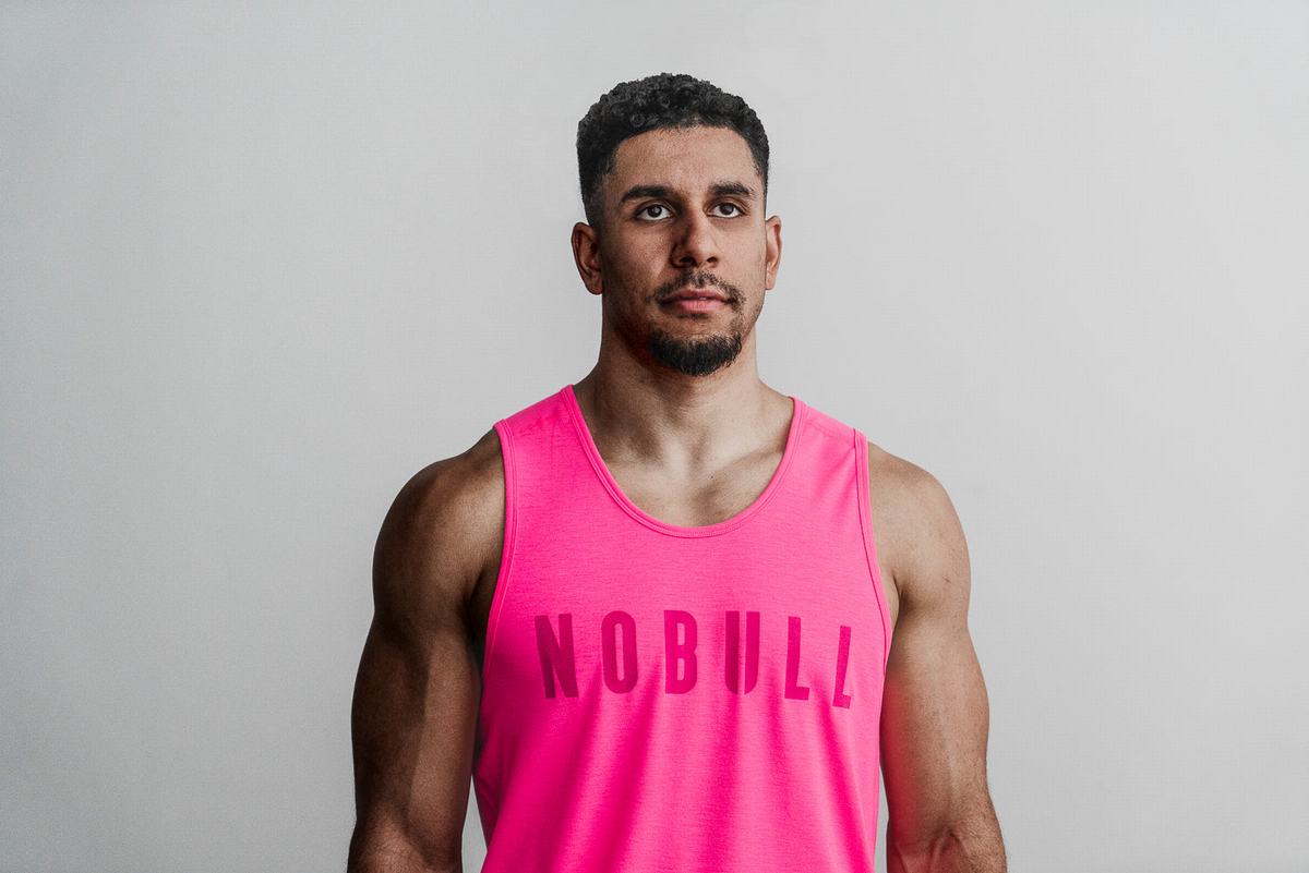 Nobull Tank Neon Linne Herr Rosa | YZ2160473