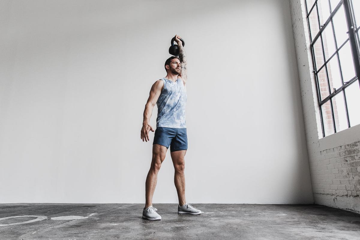 Nobull Tank Tie-Dye Linne Herr Blå | PW7602954