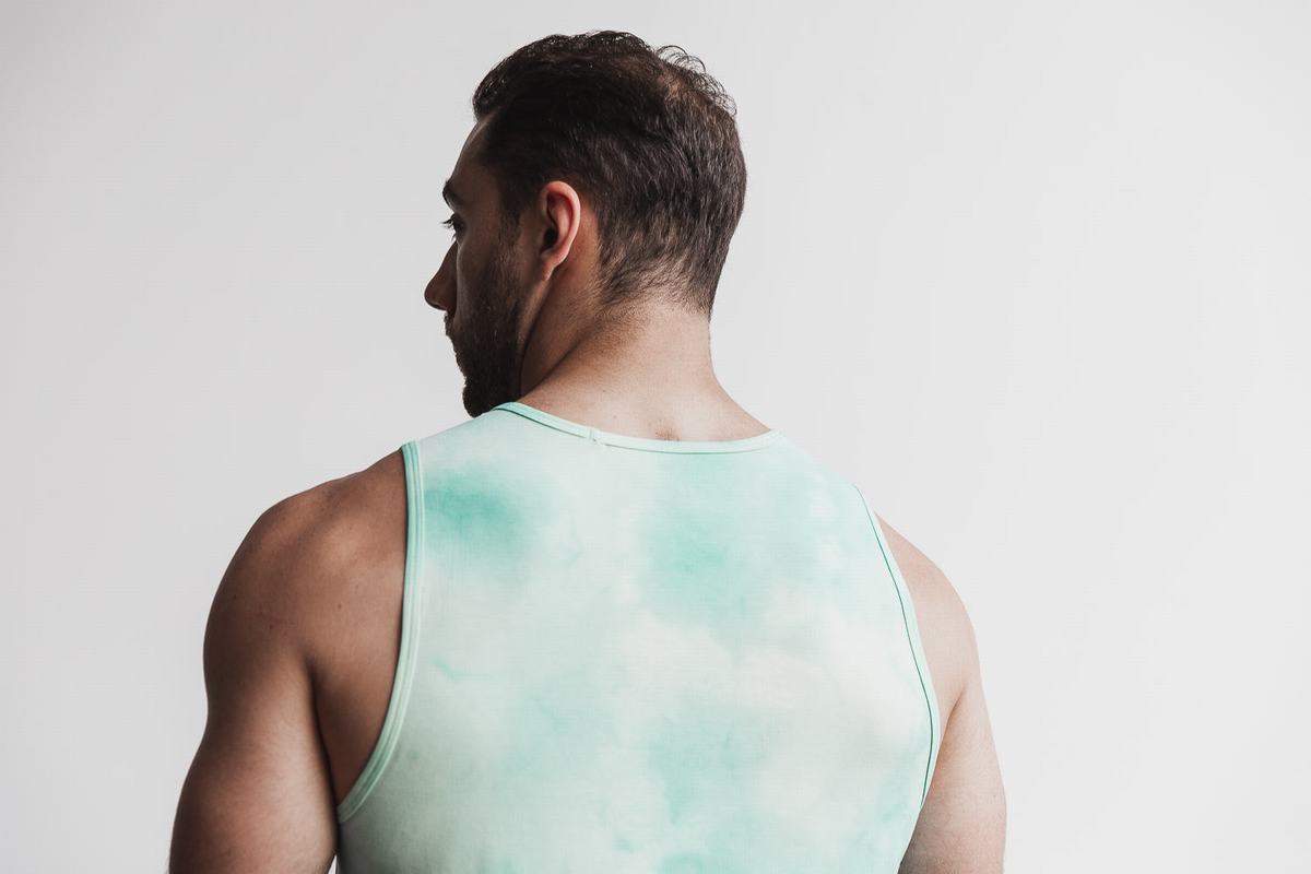 Nobull Tank Tie-Dye Linne Herr Ljusturkos | AM7692315