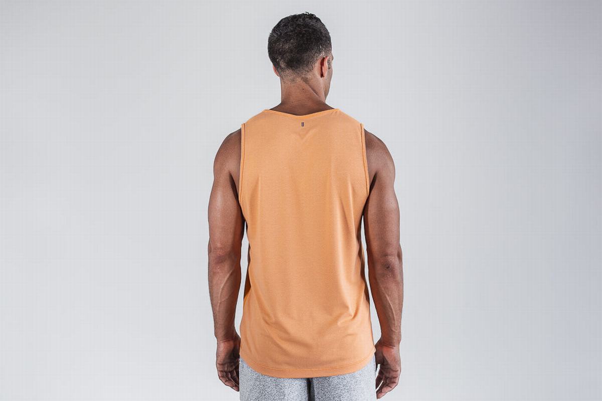 Nobull Textured Tank Linne Herr Gula | ZD7432569