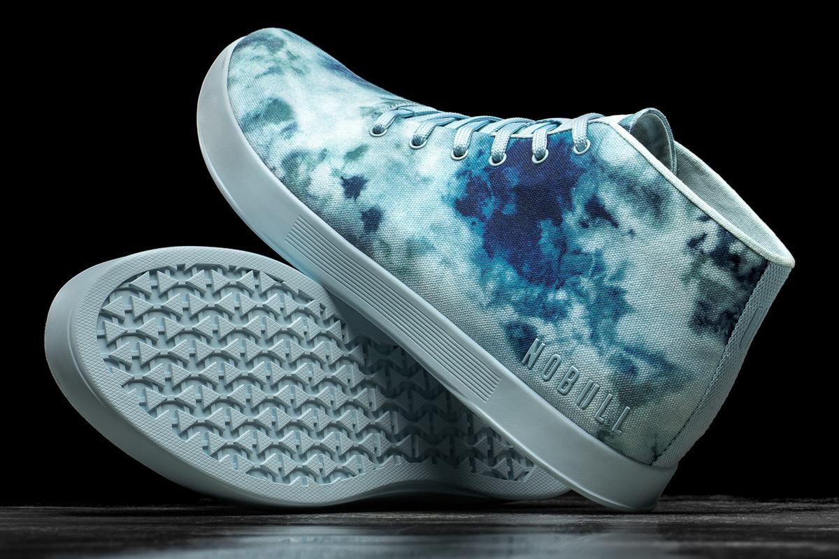 Nobull Tie-Dye Canvas Mid Trainer Skor Dam Mintgröna | HD9652380