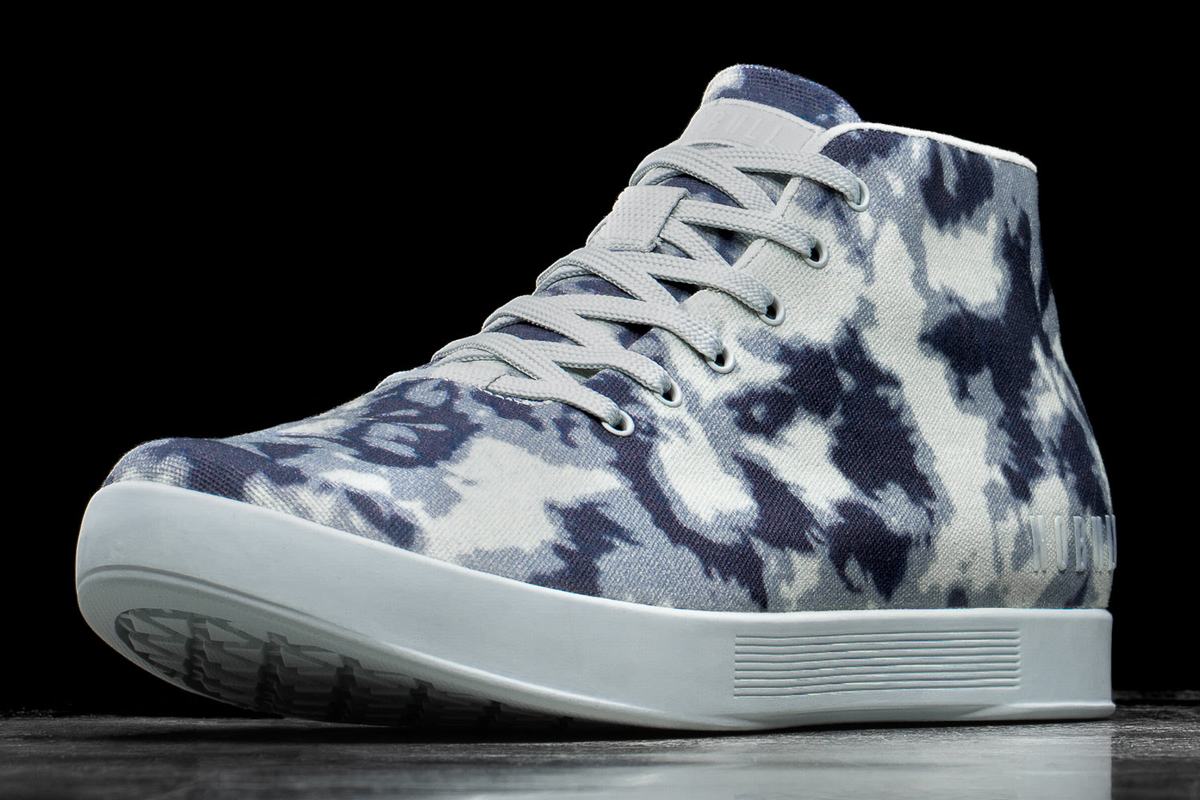 Nobull Tie-Dye Canvas Mid Trainer Skor Dam Marinblå | UI0748623