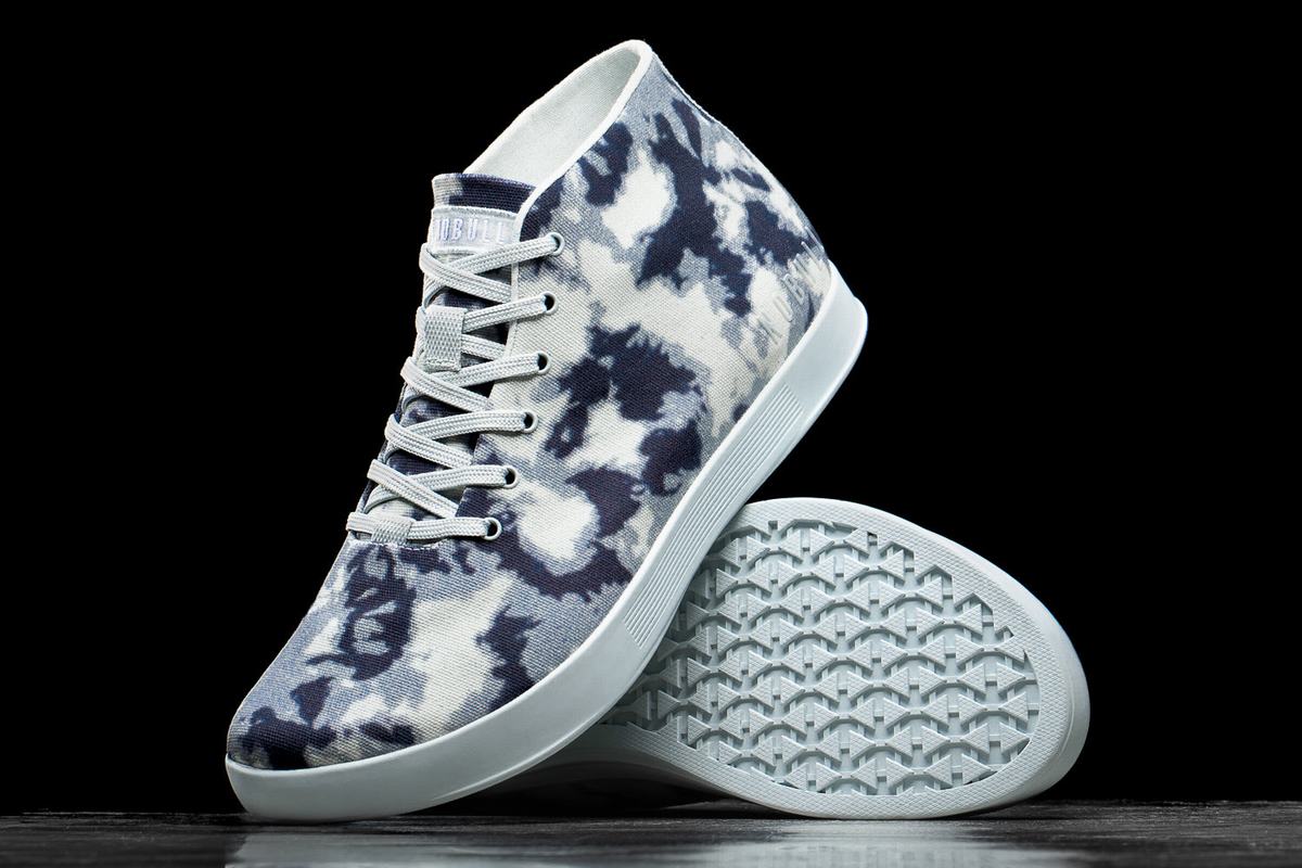 Nobull Tie-Dye Canvas Mid Trainer Skor Dam Marinblå | UI0748623