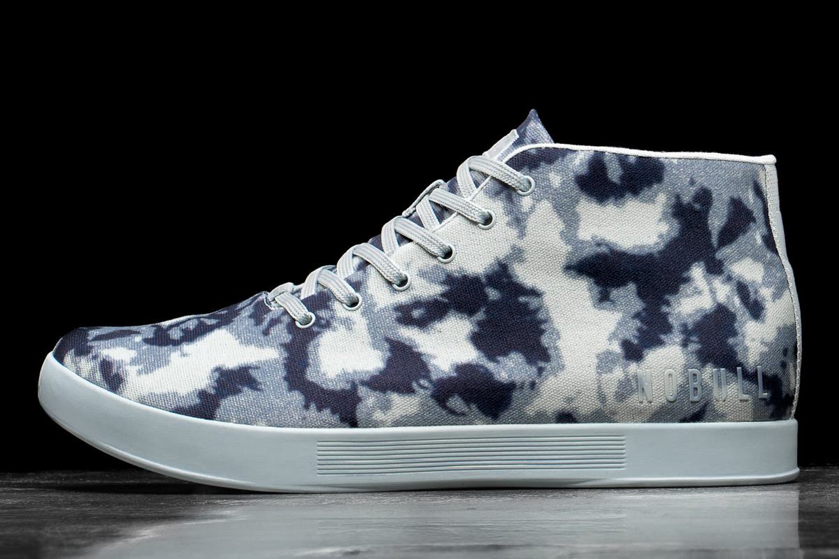 Nobull Tie-Dye Canvas Mid Trainer Skor Dam Marinblå | UI0748623