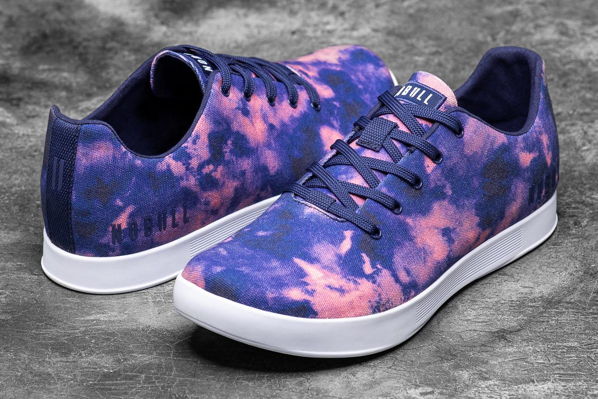 Nobull Tie-Dye Canvas Trainer Skor Dam Indigo Rosa | DM1602974