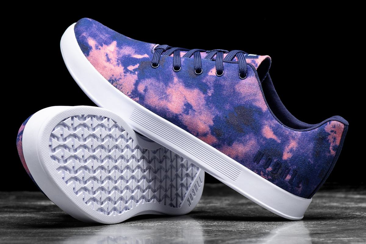 Nobull Tie-Dye Canvas Trainer Skor Dam Indigo Rosa | DM1602974