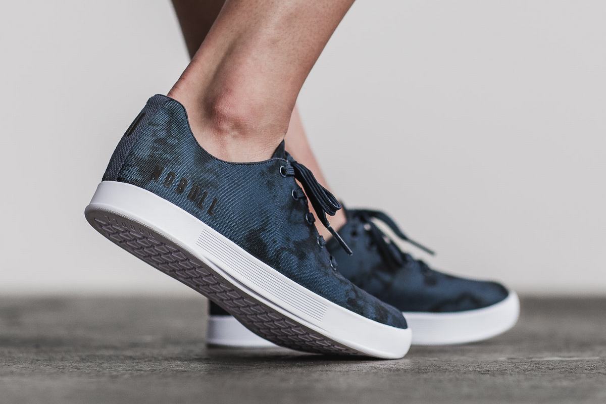 Nobull Tie-Dye Canvas Trainer Skor Dam Marinblå | BH4715890