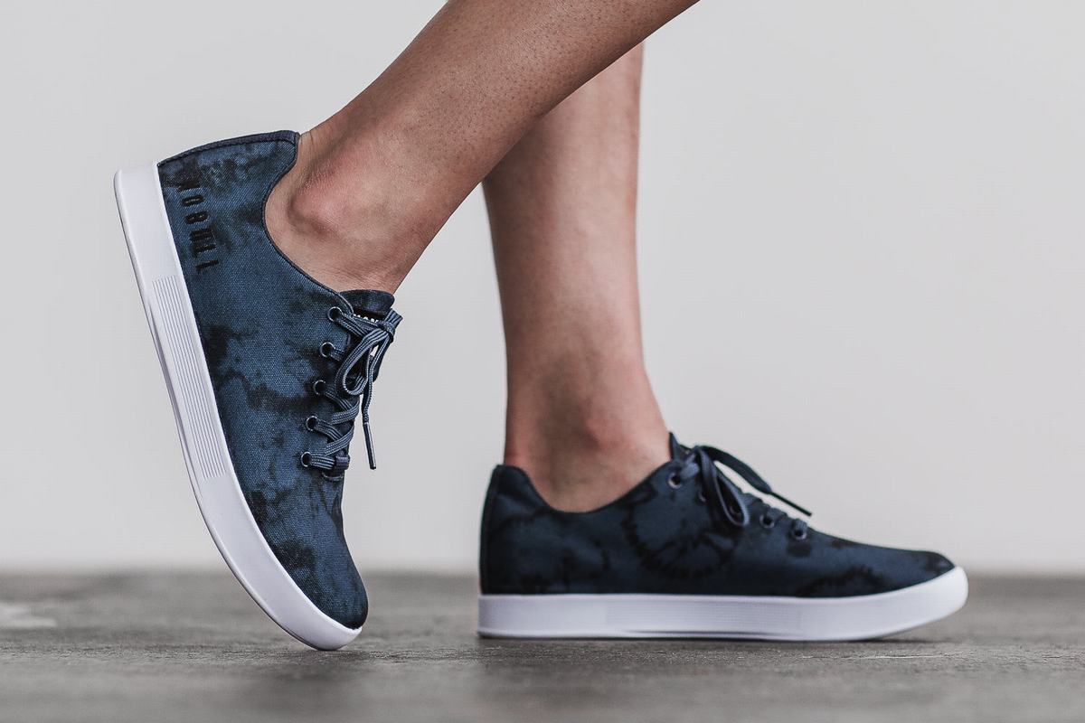 Nobull Tie-Dye Canvas Trainer Skor Dam Marinblå | BH4715890