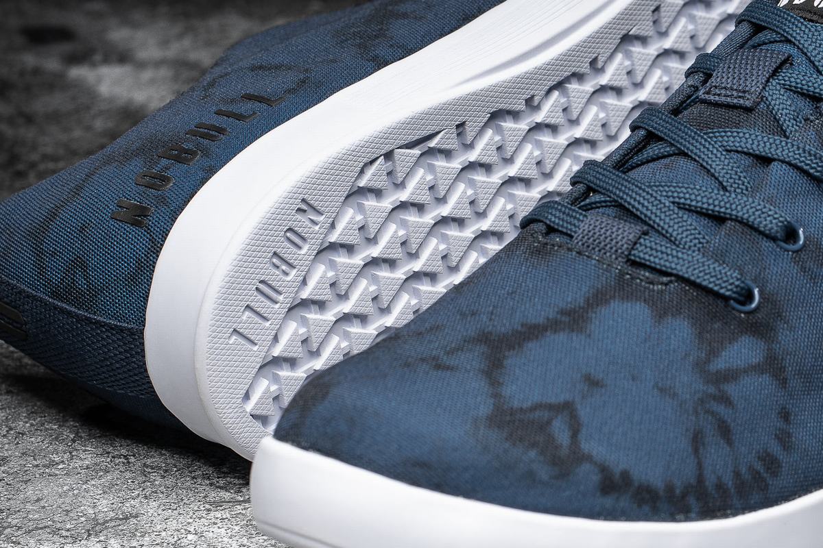 Nobull Tie-Dye Canvas Trainer Skor Dam Marinblå | BH4715890