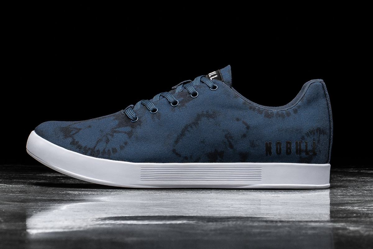 Nobull Tie-Dye Canvas Trainer Skor Dam Marinblå | BH4715890