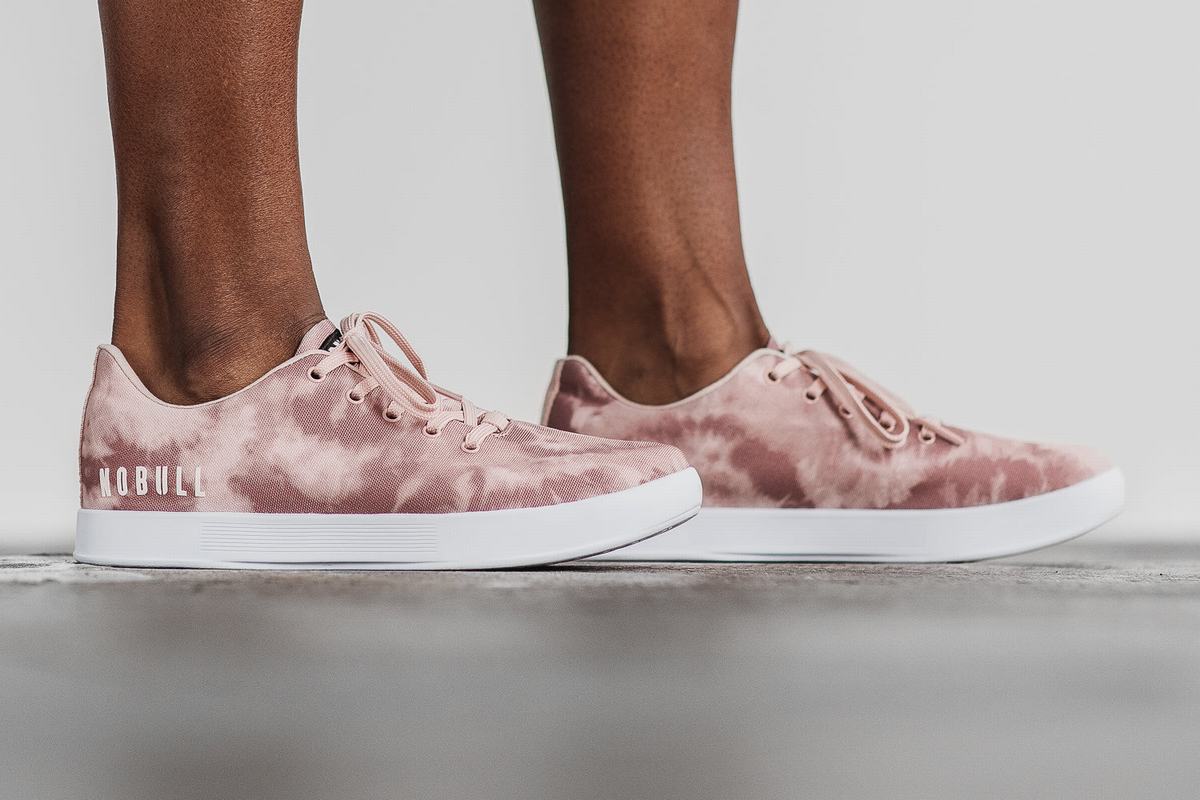 Nobull Tie-Dye Canvas Trainer Skor Dam Rosa | LN9783251