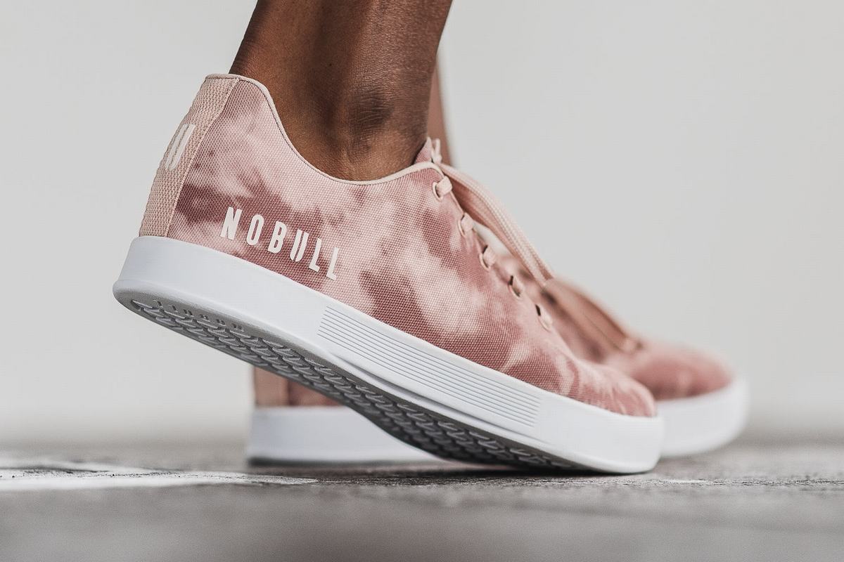 Nobull Tie-Dye Canvas Trainer Skor Dam Rosa | LN9783251