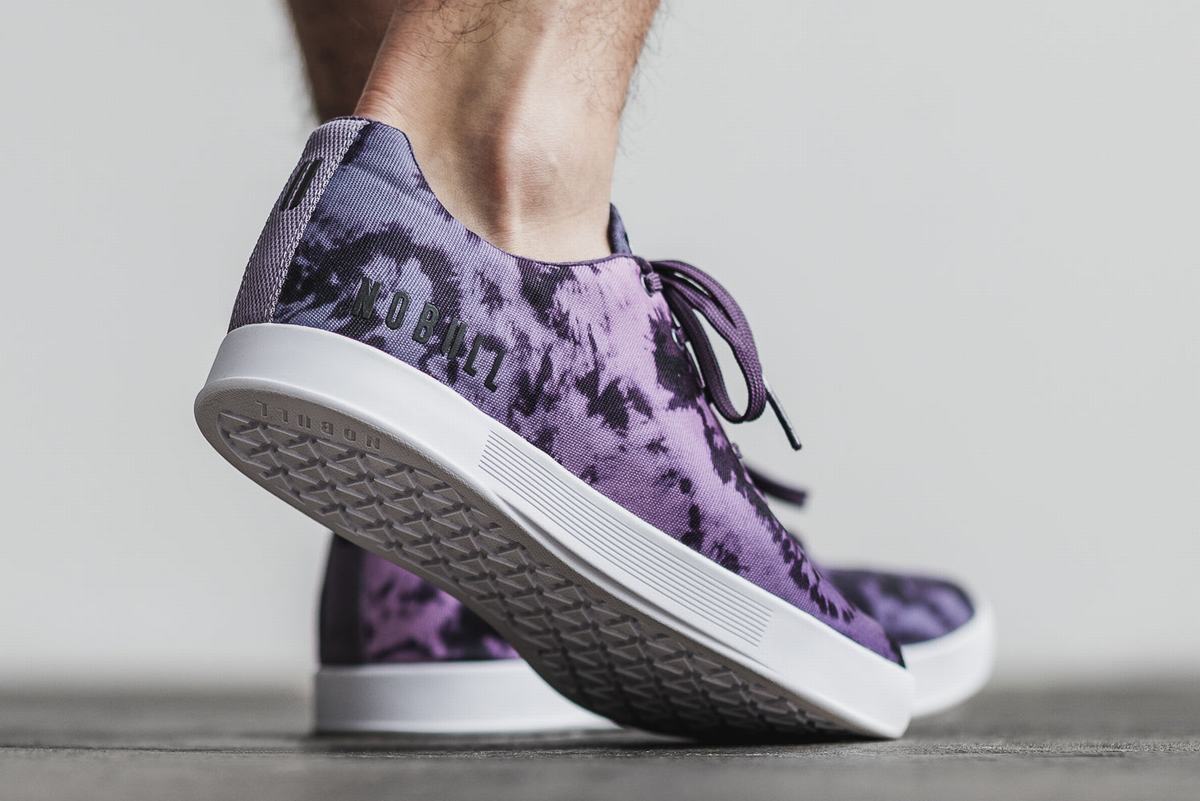 Nobull Tie-Dye Canvas Trainer Skor Herr Lila | AT3716905