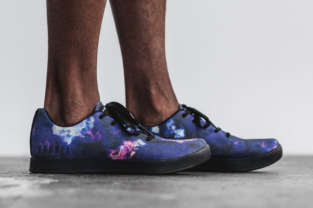 Nobull Tie-Dye Canvas Trainer Skor Herr Lila Svarta | MA0549871