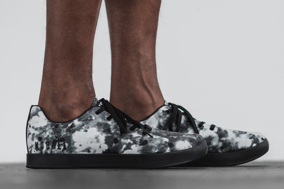 Nobull Tie-Dye Canvas Trainer Skor Herr Grå | TV4703612