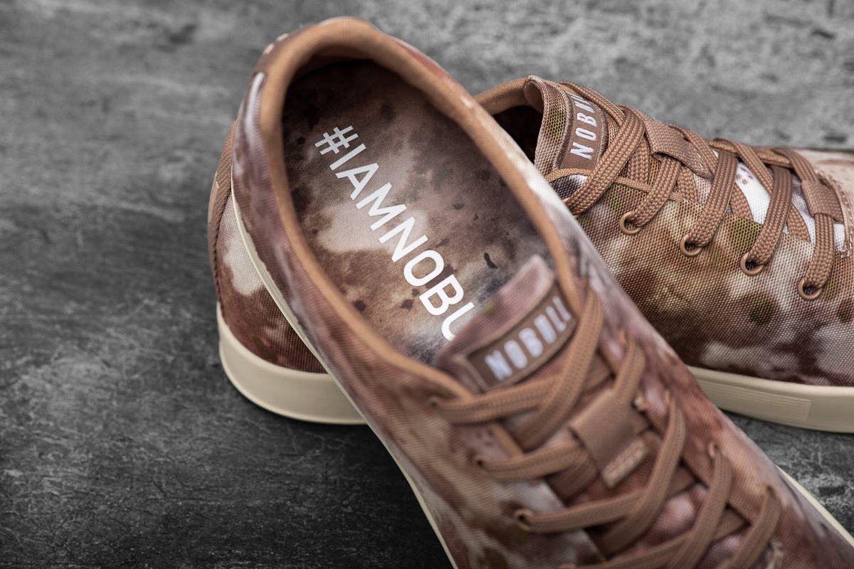 Nobull Tie-Dye Canvas Trainer Skor Herr Bruna Khaki | ZA9836475