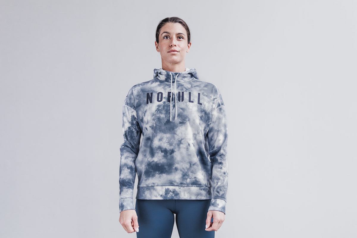 Nobull Tie-Dye Huvtröja Dam Vita | NK6419027