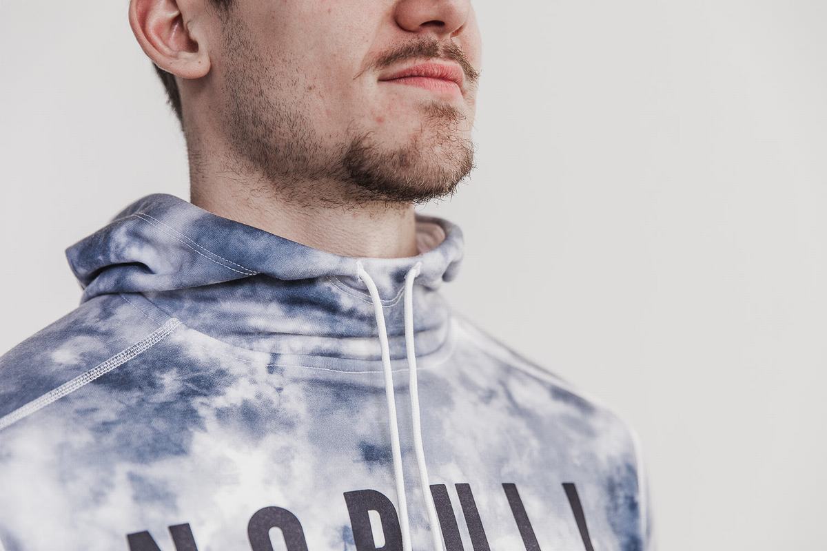 Nobull Tie-Dye Huvtröja Herr Vita | HD5182064