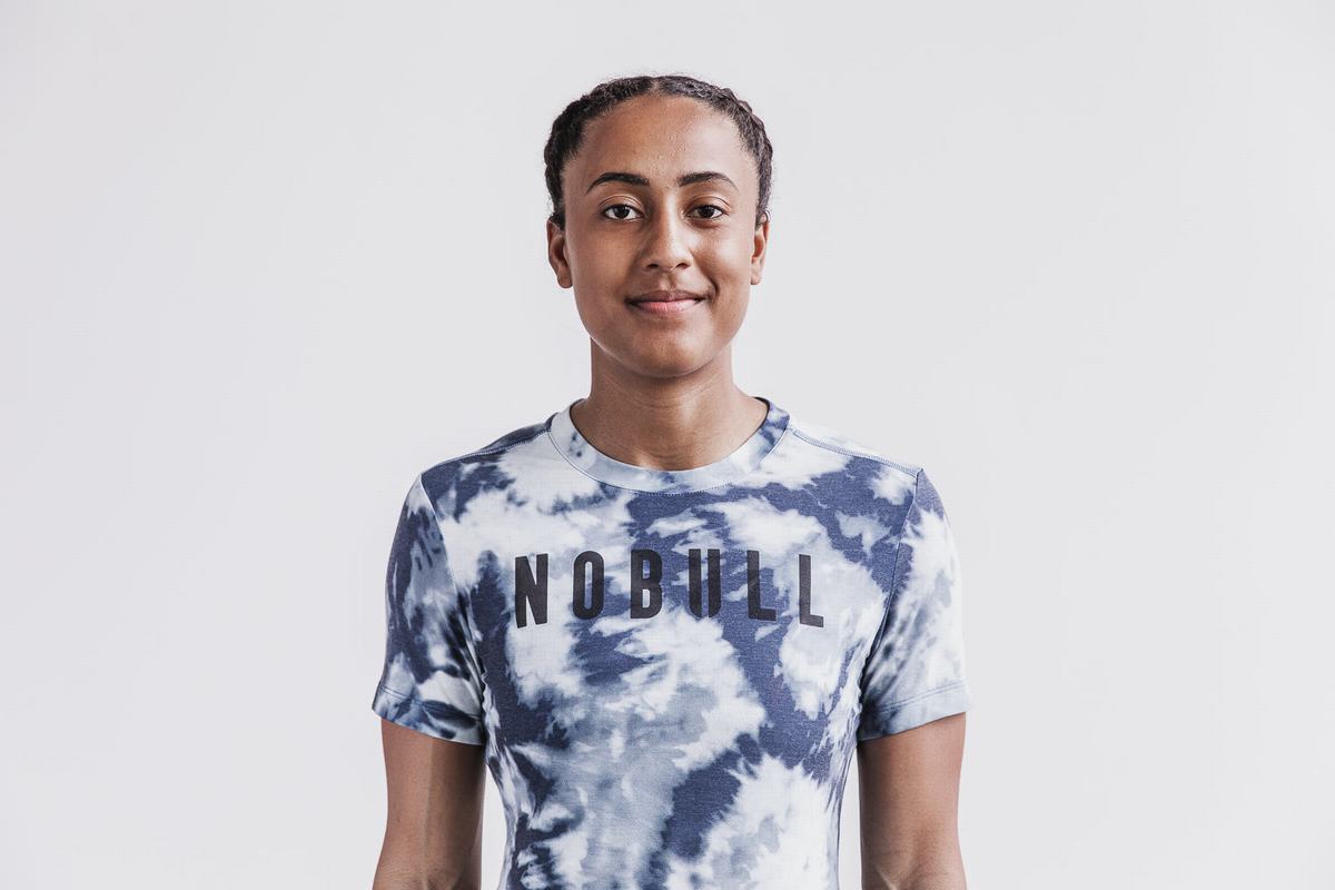 Nobull Tie-Dye T-Shirt Dam Blå Blå | JR0132589