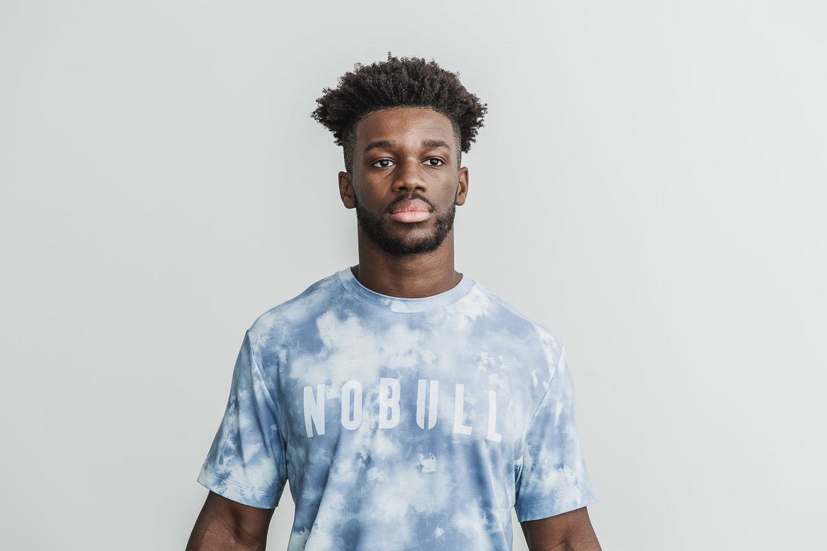 Nobull Tie-Dye T-Shirt Herr Blå | UZ4157296