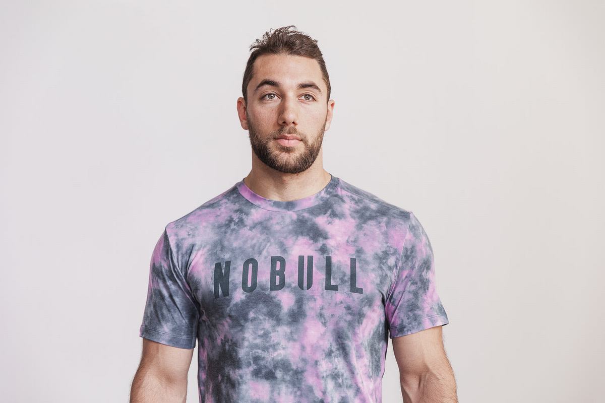 Nobull Tie-Dye T-Shirt Herr Rosa | NF3914720