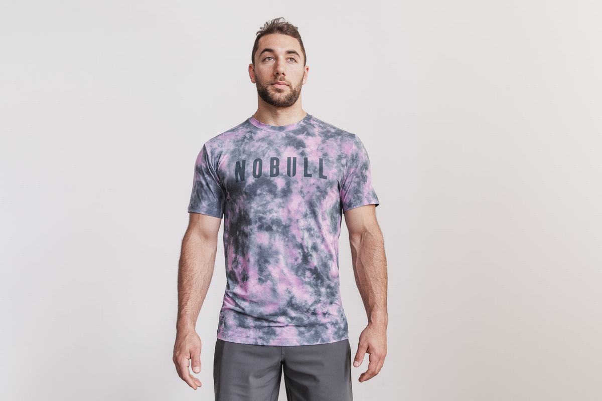 Nobull Tie-Dye T-Shirt Herr Rosa | NF3914720