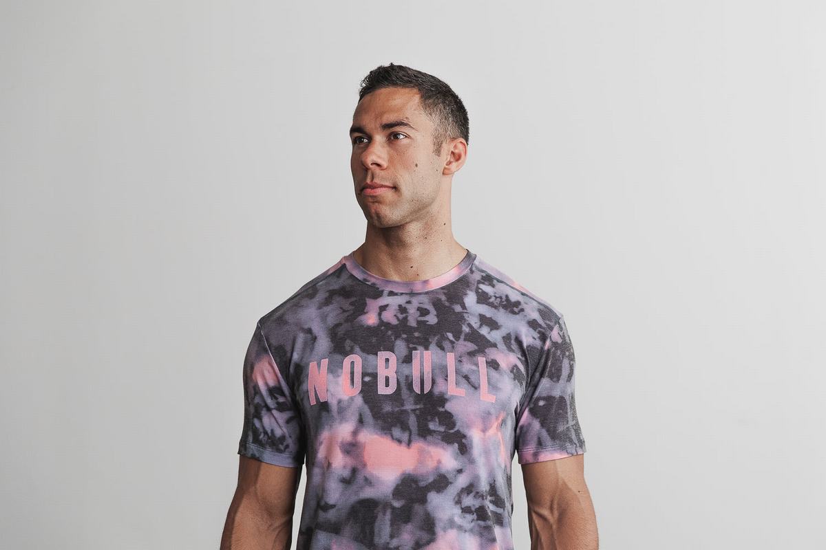 Nobull Tie-Dye T-Shirt Herr Rosa Svarta | ZX8640372