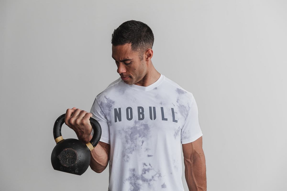 Nobull Tie-Dye T-Shirt Herr Vita | OX6204178