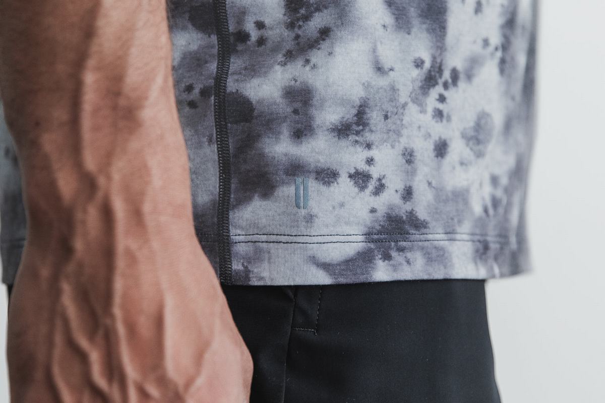 Nobull Tie-Dye T-Shirt Herr Vita Svarta | UQ6081432