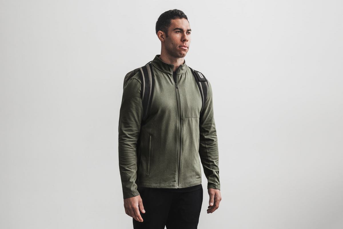 Nobull Twill Zip-up Jacka Herr Gröna | SB5947821