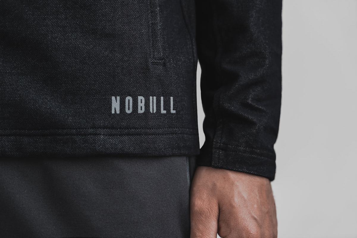 Nobull Twill Zip-up Jacka Herr Svarta | PV8274169