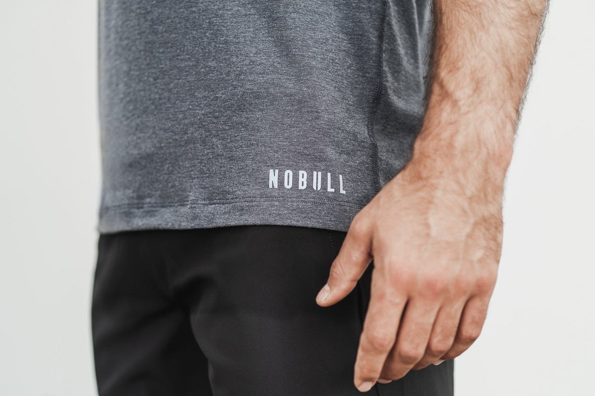 Nobull V-Neck T-Shirt Herr Mörkgrå | KH5497803