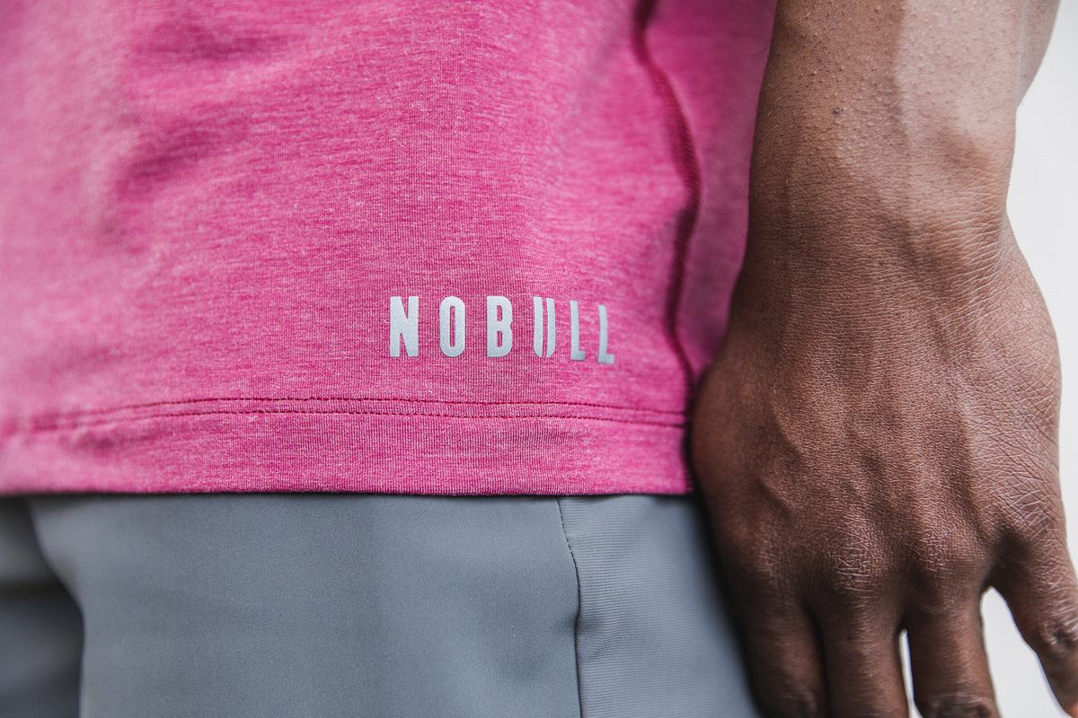 Nobull V-Neck T-Shirt Herr Röda | PN4708329