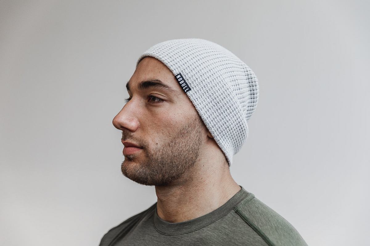 Nobull Waffle Beanie Mössa Dam Grå | FD2690183