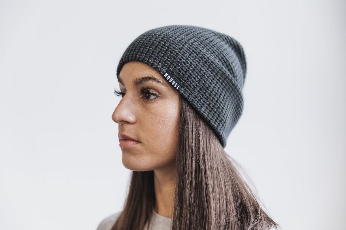 Nobull Waffle Beanie Mössa Dam Mörkgrå | FE9168534