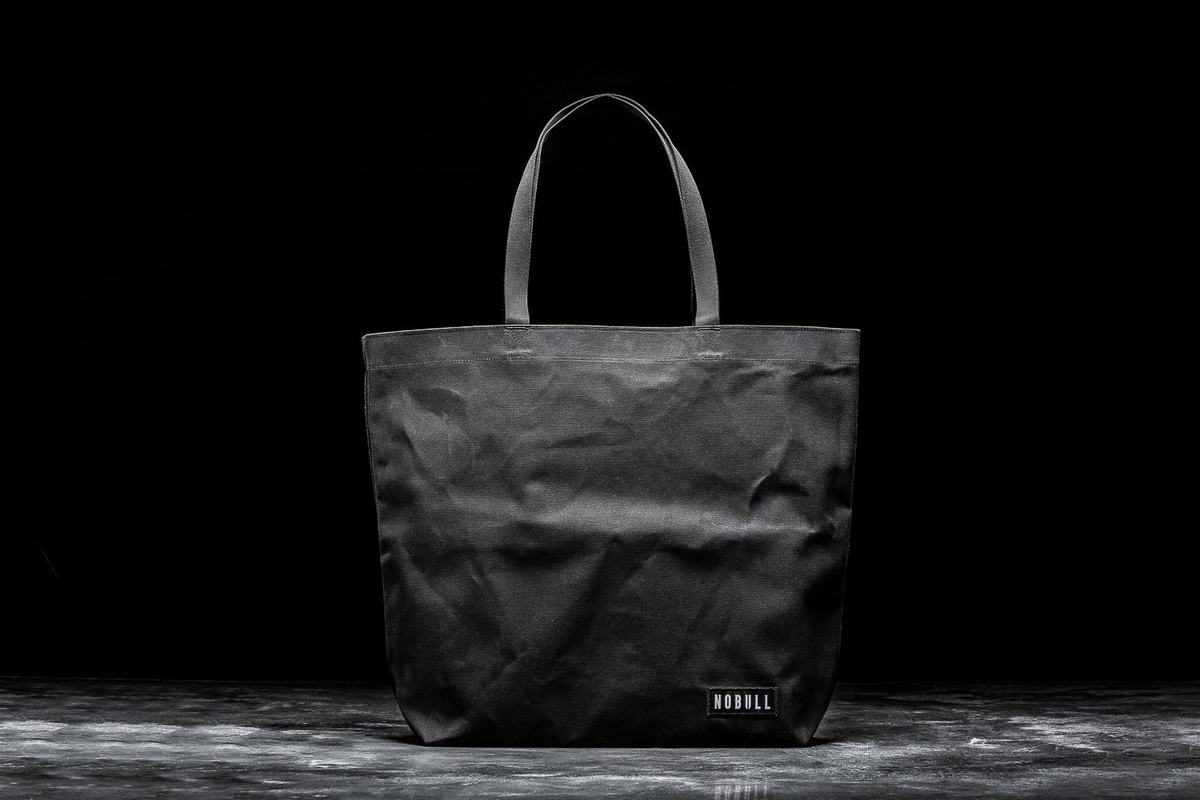 Nobull Waxed Canvas Open Top Tote Väska Herr Svarta | BW6153924