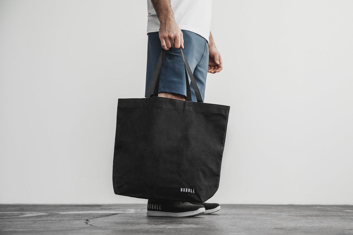 Nobull Waxed Canvas Open Top Tote Väska Dam Svarta | EC6420753